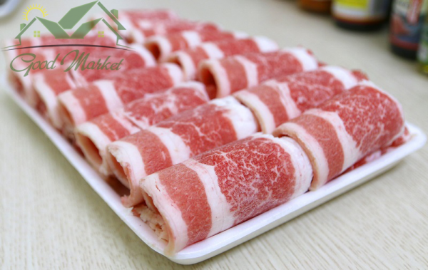 Thịt Bò Mỹ Ba Chỉ Bò Thái Lát Khay 500gr